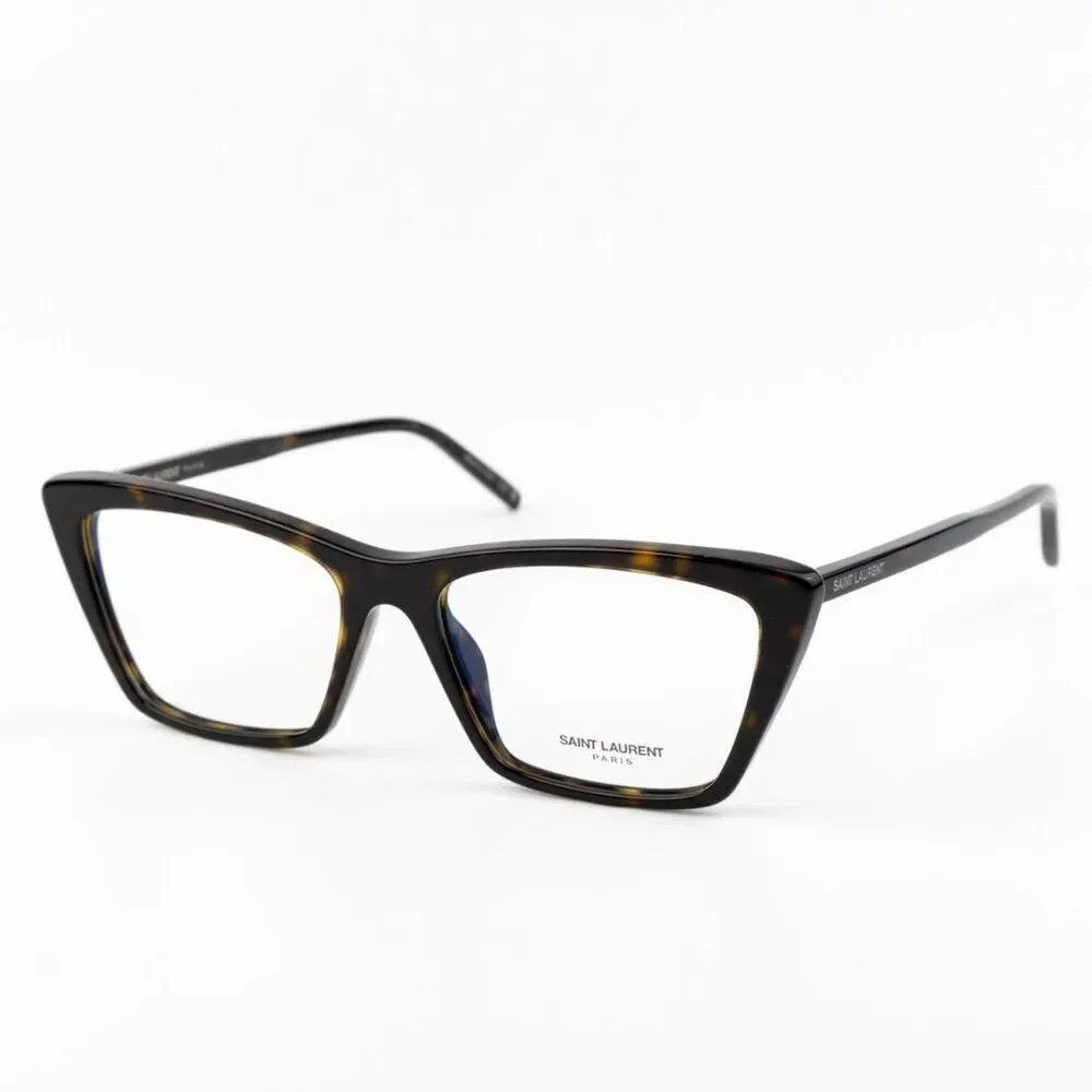 NEW Saint Laurent SL737 MICA THIN OPT 002 Dark Havana Cat Eye Unisex Eyeglasses